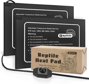 img 4 attached to 🦎 Spiido MET Certified Reptile Heat Pad - Adjustable Temperature Under Tank Heater for 10-20gal/30-40gal Tanks: Reliable Terrarium Heat Mat for Multiple Species (2 Pack-6&#34; X 8&#34;)