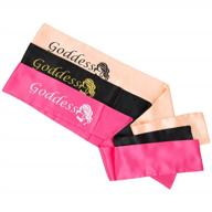 multi-purpose satin edge scarf set for hair, lace wig & makeup - includes 3pcs in black, rose & pink logo