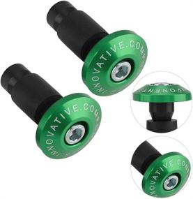 img 1 attached to 🏍️ Suuonee Green Rubber Handlebar End Caps, 22mm 7/8inch Motorcycle Handlebar Plug Slider for Racing ATV Offroad