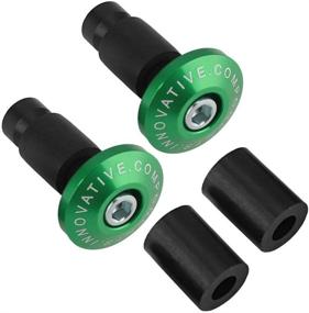 img 3 attached to 🏍️ Suuonee Green Rubber Handlebar End Caps, 22mm 7/8inch Motorcycle Handlebar Plug Slider for Racing ATV Offroad