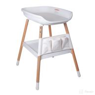 👶 beberoad love baby changing table dresser diaper station: adjustable height, nursery organizer, and large storage rack for newborn baby and infant - white логотип