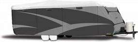 img 1 attached to ADCO 34844 Designer Series Gray/White 26' 1" - 28' 6" DuPont Tyvek Travel Trailer Cover