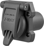 🔌 curt 55416 heavy-duty 7-pin rv blade vehicle-side connector - factory tow package & uscar socket required, black логотип
