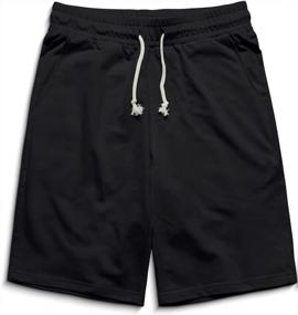 img 1 attached to Men'S French Terry Cotton Sweat Shorts For Gym Workouts - Zengjo Brand