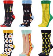 wecibor women's combed cotton socks pack with hilarious designs for everyday wear (size large, style 057-15) logo