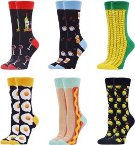 img 4 attached to WeCiBor Women'S Combed Cotton Socks Pack With Hilarious Designs For Everyday Wear (Size Large, Style 057-15)