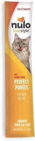 img 2 attached to 🐱 Nulo Freestyle Perfect Purees - Chicken Recipe - Grain Free Cat Food, Case of 48 - Premium Cat Treats, 0.50 oz. Pouches - High Moisture Meal Topper for Felines - No Preservatives- Yellow