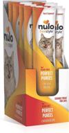 🐱 nulo freestyle perfect purees - chicken recipe - grain free cat food, case of 48 - premium cat treats, 0.50 oz. pouches - high moisture meal topper for felines - no preservatives- yellow logo