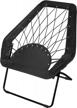 32" zenithen black hexagon bungee chair for dorm, bed & living room - pack of 1 logo