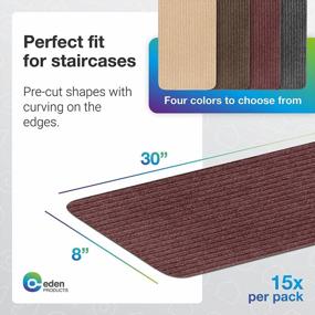 img 1 attached to Non-Slip Carpet Stair Treads For Wooden Steps, 15Pcs 8X30In Slip Resistance Indoor Peel & Stick Stair Treads Carpet Runner Mats For Elders, Kids, Dogs, Staircase Step Rugs Stair Grip Non-Slip, Scarlet