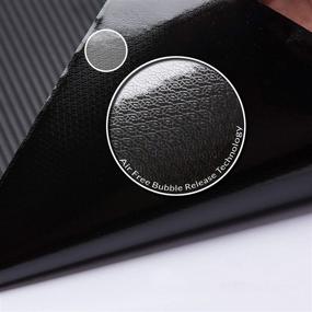 img 1 attached to Optix Front Grille Middle JDM Pinstripe Vinyl Decal Overlay Wrap - Carbon Fiber Green | Compatible with WRX STi 2018-2020