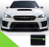 optix front grille middle jdm pinstripe vinyl decal overlay wrap - carbon fiber green | compatible with wrx sti 2018-2020 логотип