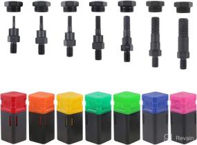 img 4 attached to 🔧 Hilitchi Assorted 7PCS Metric Rivet Nut Gun Mandrel and Nose Piece: M3 M4 M5 M6 M8 M10 M12 - Spare Part for Riveter Tip