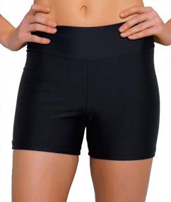 img 4 attached to Women'S Summer Swim Shorts Tummy Control Bottom