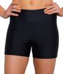 women's summer swim shorts tummy control bottom logo