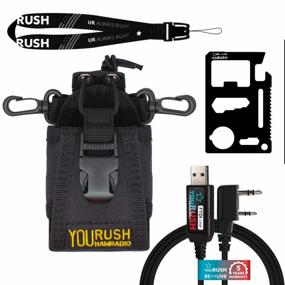 img 4 attached to Baofeng Ham Radio Accessories: YouRUSH Chirp Premium FTDI USB Programming Cable, UV-5R / BF-F8HP / UV-82 Holder & Multitool.