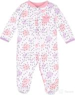 lamaze baby girls' super combed organic cotton sleep n play, footed sleepwear with zipper closure, 1 pack logo