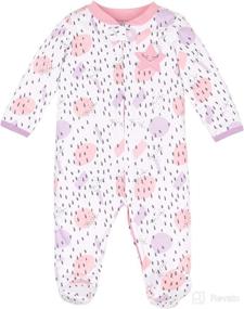 img 4 attached to LAMAZE Baby Girls' Super Combed Organic Cotton Sleep N Play, Footed Sleepwear with Zipper Closure, 1 Pack