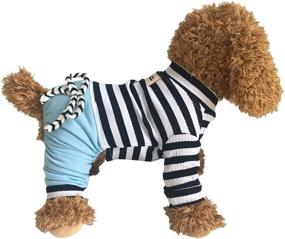 img 4 attached to Blue S Dog Pajamas by 🐶 EastCities - Stylish Puppy Outfit for Small Dogs