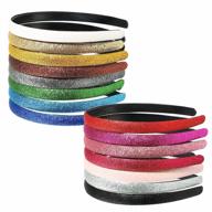 sparkling 15-color toddler headbands: glitter thin hairbands for girls' stylish, no-slip fashion statement logo