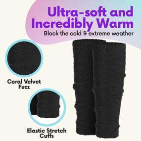 img 1 attached to Women'S 80S Long Fuzzy Plush Leg Warmers - 2 Pack For Winter Dancing