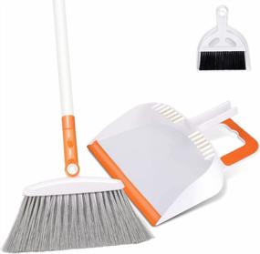 img 4 attached to Efficient Floor Sweeping With MASTERTOP Broom & Dustpan Combo Set - Adjustable Handle, Portable Brush, Ideal For Home & Kitchen Cleaning