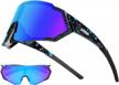 jepozra polarized cycling glasses with 3 interchangeable lenses - ideal for mtb, biking, baseball, running - sports sunglasses for men and women logo