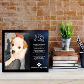 img 3 attached to 🐾 Personalized Metal 4x6 Photo Frame for Loss of Dogs or Cats - JOEZITON Pet Loss Gifts, Dog and Pet Memorial Gift (Opts)