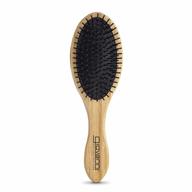 bamboo handled oval hair brush for all hair types - detangle, smooth and style effortlessly logo