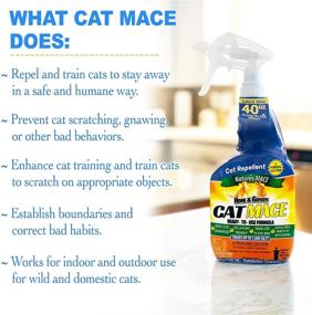 img 2 attached to 🐱 Nature's MACE Cat Repellent: Keep Cats Out of Your Lawn & Garden | 40oz Spray for 1,000 Sq. Ft. | Train Cats to Stay Away from Bushes | Safe Near Children & Plants