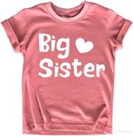 👧 promoted big sister shirt for toddler girls | baby girls outfit announcement heart tee логотип