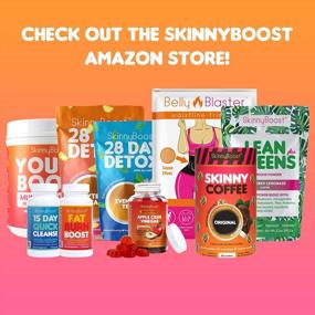img 1 attached to Skinny Boost Tea Kit-2 Pack-2 Plus Free Fruit Slice Tumbler- 2 Daytime Teas (28 Bags/Pouch) 2 Evening Detox Teas (14 Bags/Pouch) Non GMO, Vegan, All Natural Detox And Cleanse