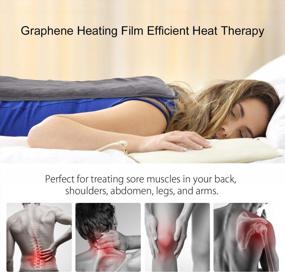 img 2 attached to Get Quick And Comfortable Relief From Pain With BRIGENIUS Graphene Electric Heating Pad For Back, Neck And Shoulder - 3 Heat Settings And Auto Shut-Off