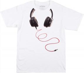 img 2 attached to Retreez DJ Disc Headphone Graphic Tee T-Shirt Around Neck Design