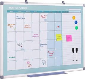 img 4 attached to Stay Organized With MAKELLO'S 36X24 Inch Magnetic Monthly Whiteboard Calendar For Home, Office, And Classroom