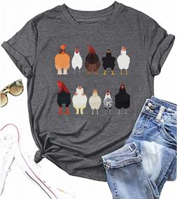 img 4 attached to Cute Chicken Lover Tshirt For Women - Farm Mom, Former Country Chickens Casual Tee Top