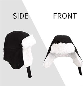 img 2 attached to Fleece Winter Beanie Trapper Earflap Girls' Accessories : Cold Weather