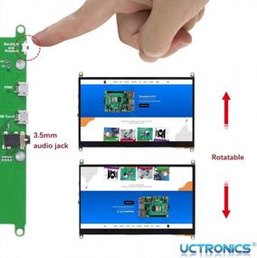 img 1 attached to UCTRONICS Raspberry 1024×600 Capacitive Touchscreen 7", Portable, HDMI, HD