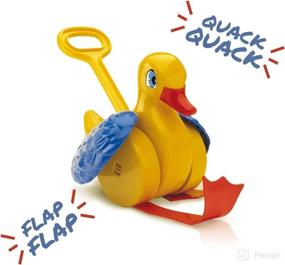 img 2 attached to 🦆 Quercetti Quack and Flap Duck Push Toy - Interactive Sounds and Wing Flapping for Toddler's First Steps, Encourages Walking Development, Ideal for Kids 1-3 Years