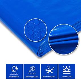 img 3 attached to 🌊 Waterproof Blue Tarp 6 Mil - Ideal for Tent Canopy, Boat, RV, Pool Cover - Small Outdoor 8x10 Tarp, Blue-6mils