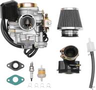 🛵 enhanced performance pd18j carburetor replacement for gy6 4 stroke moped engine - taotao kymco scooter, complete with fuel filter, spark plug, and intake manifold логотип