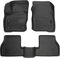 🚗 husky liners 99771: top-quality weatherbeater floor mats for 2016-18 ford focus (black) логотип