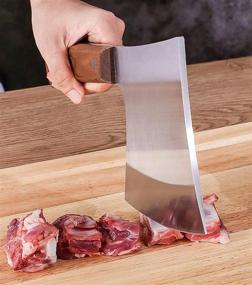 img 1 attached to Heavy-Duty Kitory Bone Cleaver: The Perfect Tool For Cutting Meat And Bones!