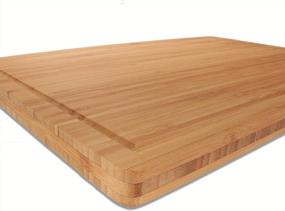 img 2 attached to Multipurpose BambooMN Cutting Board - Durable And Versatile - Grooved And Flat - 17.25"X11.75"X0.75" - 1 Piece