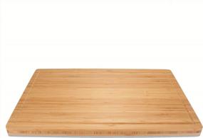 img 3 attached to Multipurpose BambooMN Cutting Board - Durable And Versatile - Grooved And Flat - 17.25"X11.75"X0.75" - 1 Piece