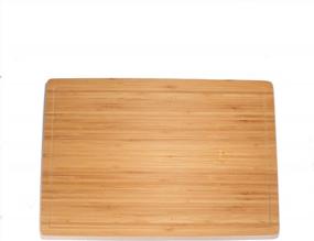 img 4 attached to Multipurpose BambooMN Cutting Board - Durable And Versatile - Grooved And Flat - 17.25"X11.75"X0.75" - 1 Piece