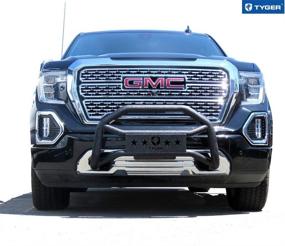 img 2 attached to 🚗 Tyger Auto TG-GD6G60548 Front Bumper Guard for 2019-2021 GMC Sierra 1500 (Excludes 2019 Limited) - Textured Black, Light Mount, Bull Bar