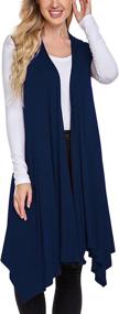 img 3 attached to Meaneor Sleeveless Duster Cardigans Lightweight Women's Clothing - Coats, Jackets & Vests