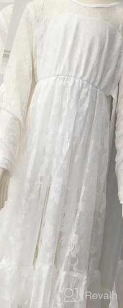 img 1 attached to 👰 Stunning Lace White First Communion Dress for Flower Girls: Perfect for Weddings, Bridesmaid Parties, Christenings, and More! review by Chris Estes