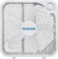 🌀 hurricane box fan - 20 inch, classic series, floor fan with 3 energy efficient speed settings, compact lightweight design - etl listed, white logo